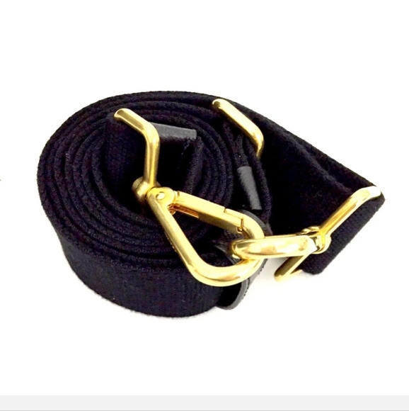 PRADA LOGI PLATE BLACK CANAPA BUJOU HAND BAG W/SHOULDER STRAP/1A3894 - Picture 10 of 14